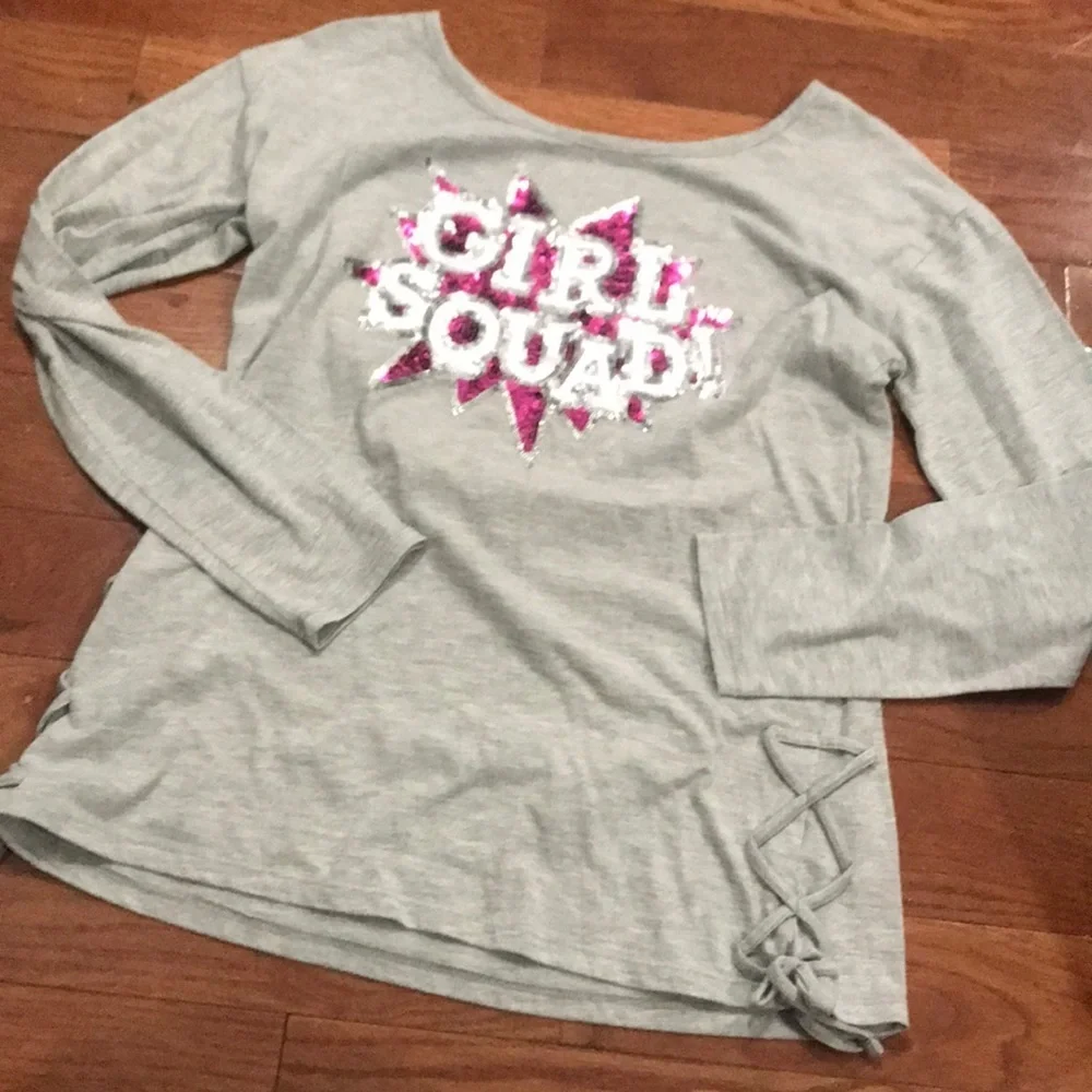 NWOT Girl Squad sparkle shirt 14